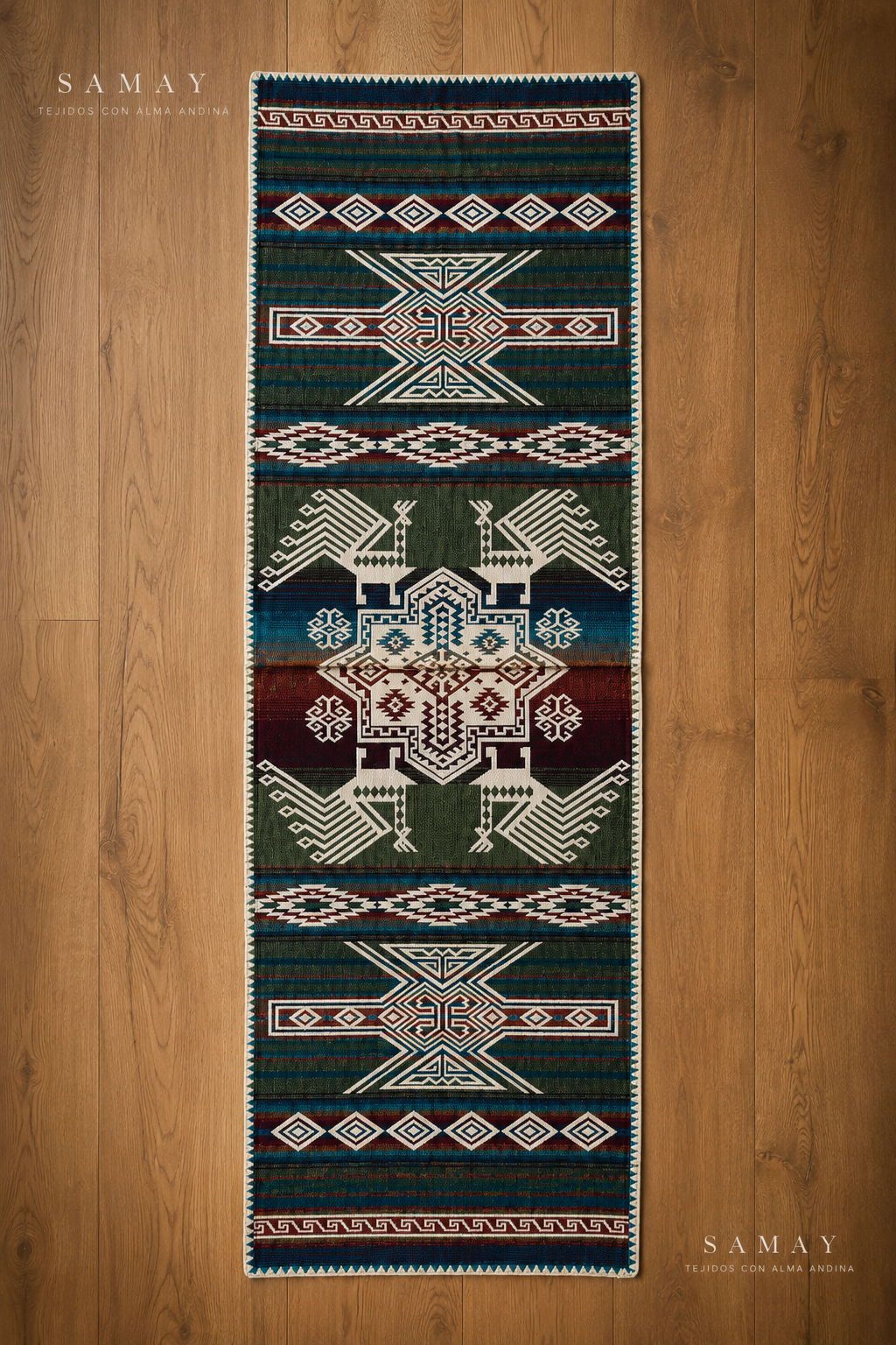 Pieza Textil Decorativa Runa Guardiana vista completa solo producto