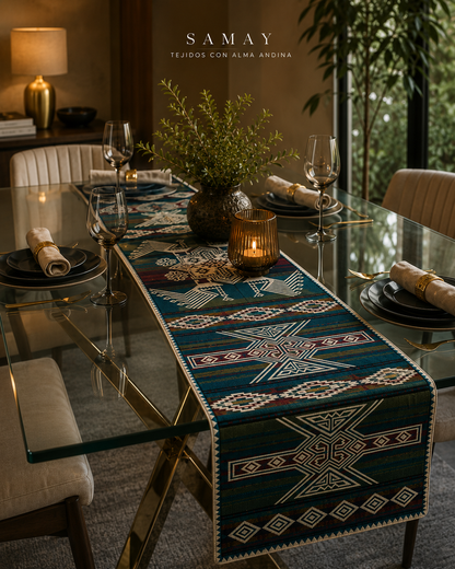 Pieza Textil Decorativa Qhapaq Memorias uso 1: camino de mesa
