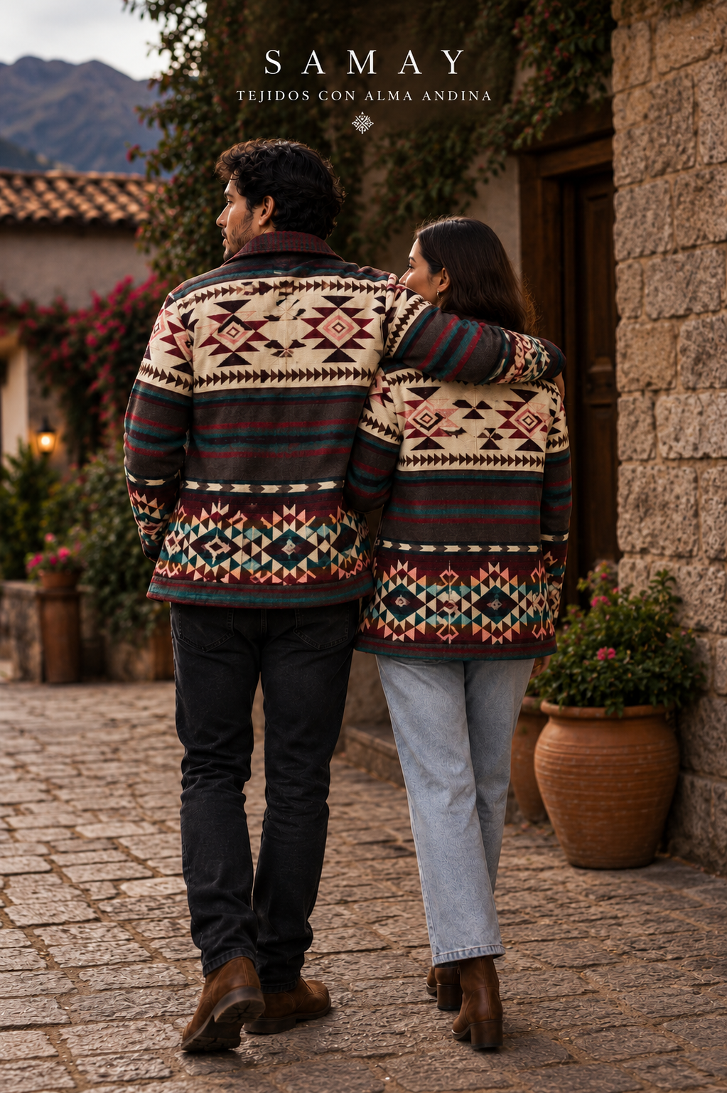 Chaqueta Andina Inti Tejida Outfit Alternativo unisex
