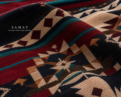 Cobija Artesanal Tierra Ancestral textura del tejido