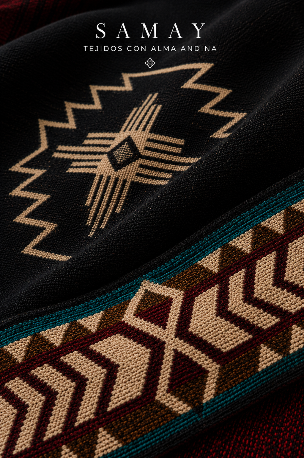 Chaqueta Andina Allpa Tejida textura del tejido