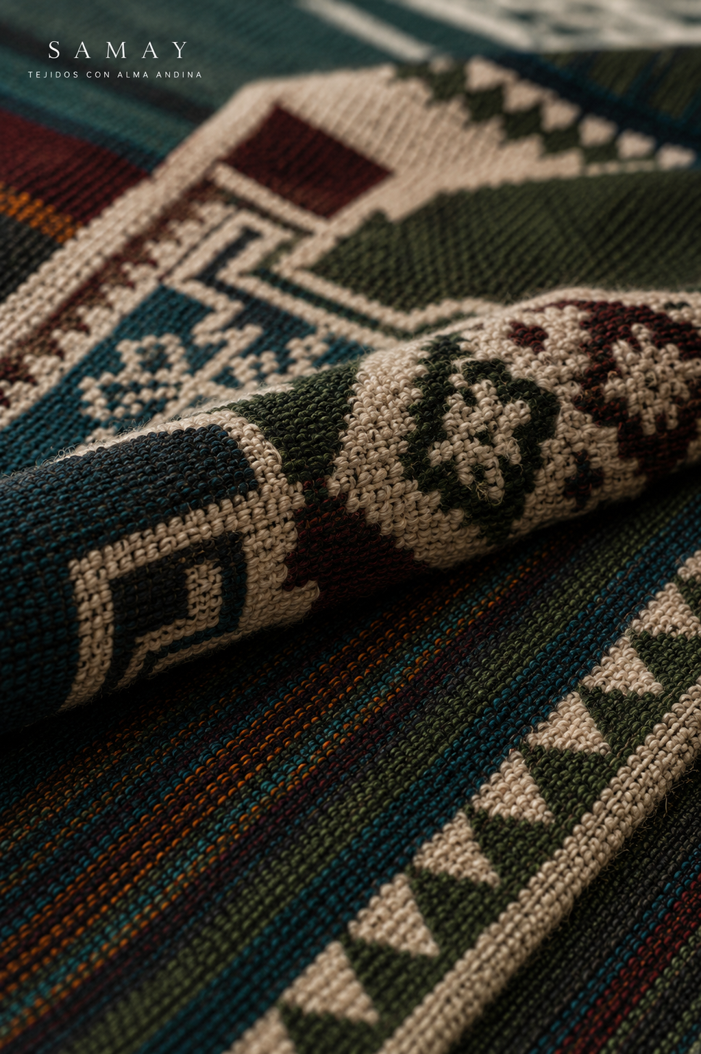 Pieza Textil Decorativa Qhapaq Memorias textura de tejido