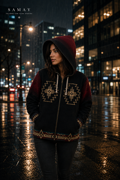 Chaqueta Andina Awayu de los Andes lifestyle alternativo mujer