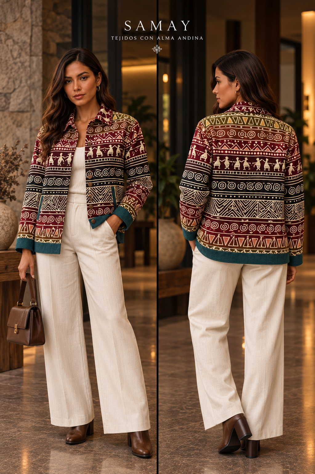 Chaqueta Andina Kawsay lifestyle alternativo mujer