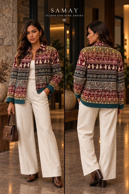 Chaqueta Andina Kawsay lifestyle alternativo mujer