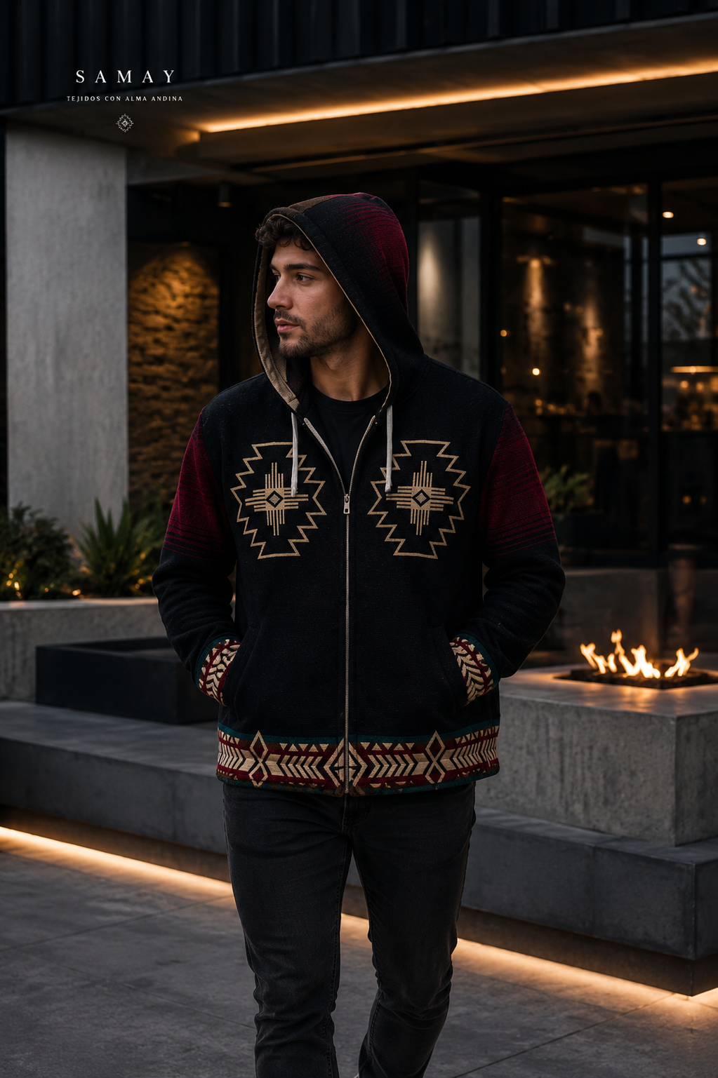Chaqueta Andina Awayu de los Andes lifestyle alternativo hombre