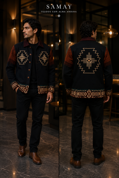 Chaqueta Andina Allpa Tejida lifestyle alternativo hombre