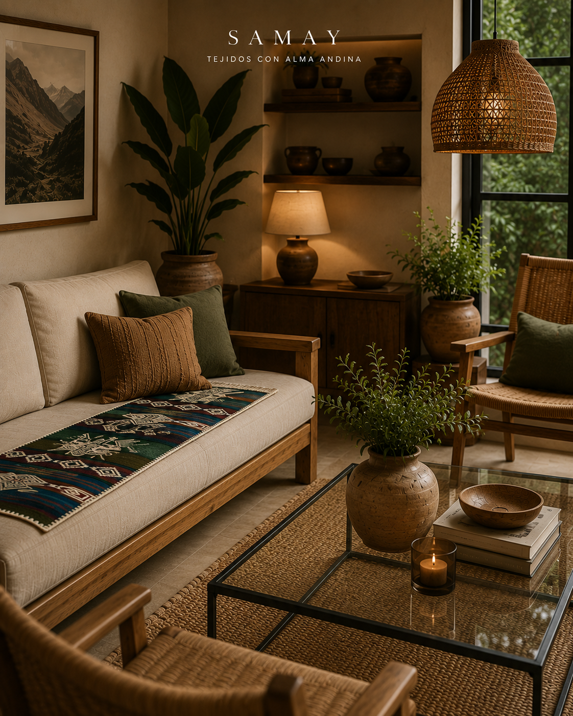 Pieza Textil Decorativa Qhapaq Memorias ambiente inspiración