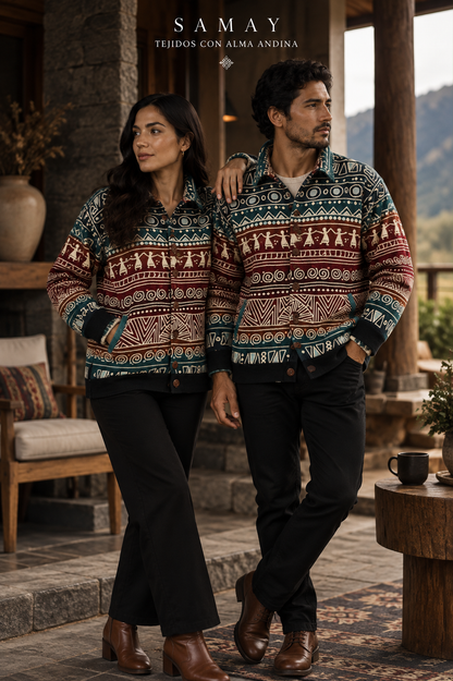 Chaqueta Andina Kawsay lifestyle alternativo pareja