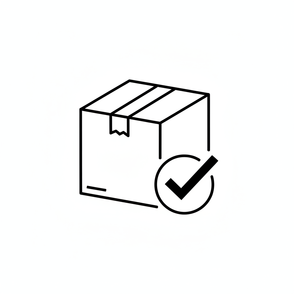 Ícono caja entrega minimalista